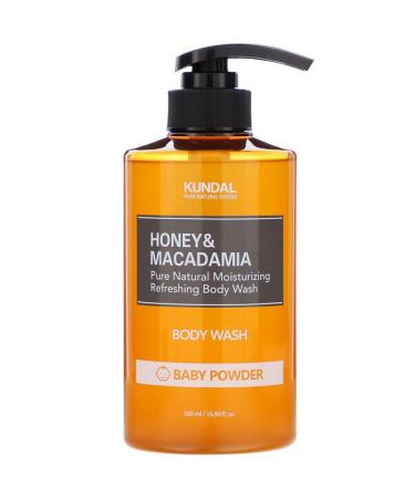 Kundal Honey & Macadamia Body Wash Baby Powder 16.90 fl oz (500 ml)