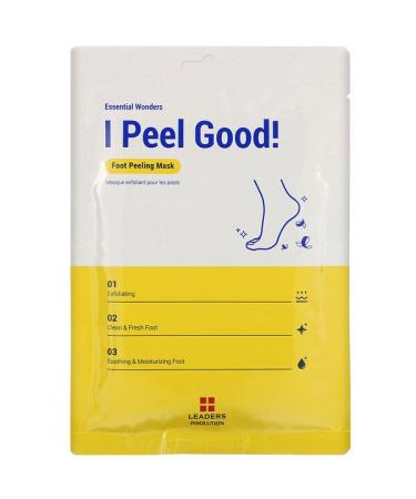 Leaders Essential Wonders I Peel Good! Foot Peeling Mask 2 Socks 1.35 fl oz (40 ml)
