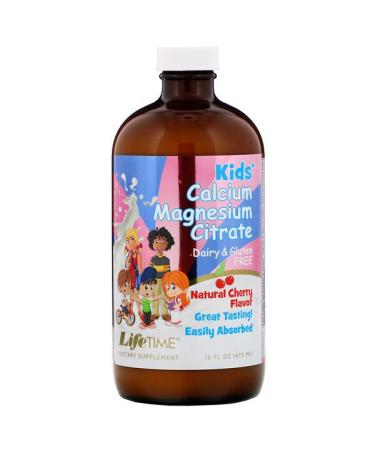 LifeTime Vitamins Kids' Calcium Magnesium Citrate Natural Cherry Flavor 16 fl oz (473 ml)