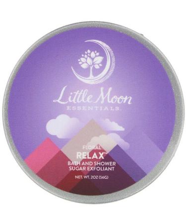 Little Moon Essentials Relax Floral Bath and Shower Sugar Exfoliant 2 oz (56 g)