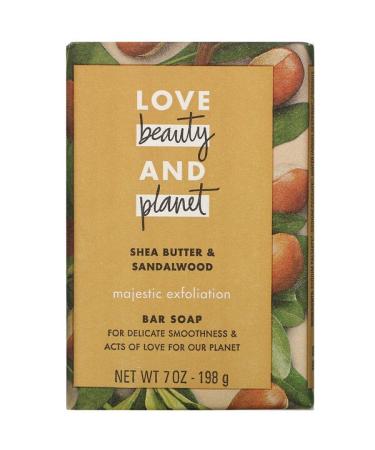 Love Beauty and Planet Majestic Exfoliation Bar Soap Shea Butter & Sandalwood 7 oz (198 g)