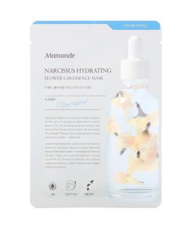 Mamonde Narcissus Hydrating Flower Lab Essence Beauty Mask 1 Sheet 25 ml