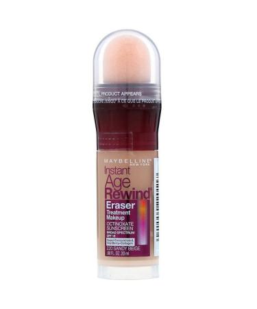 Maybelline Instant Age Rewind Eraser Treatment Makeup 220 Sandy Beige  0.68 fl oz (20 ml)