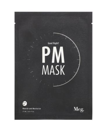 Meg Cosmetics Good Night PM Beauty Mask 1 Sheet 0.91 fl oz (27 ml) (Discontinued Item)