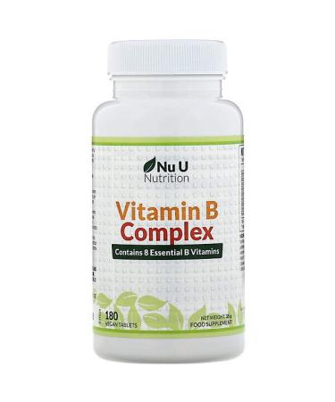 Nu U Nutrition Vitamin B Complex 180 Vegan Tablets