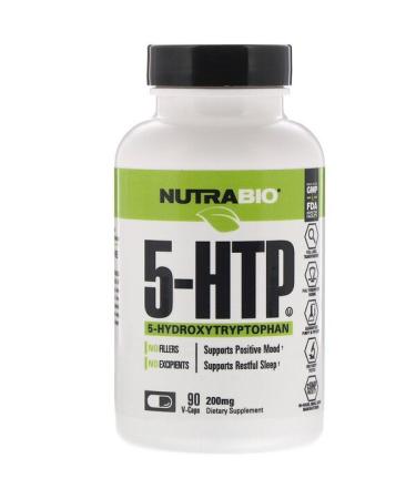 NutraBio Labs 5-HTP 200 mg 90 V-Caps