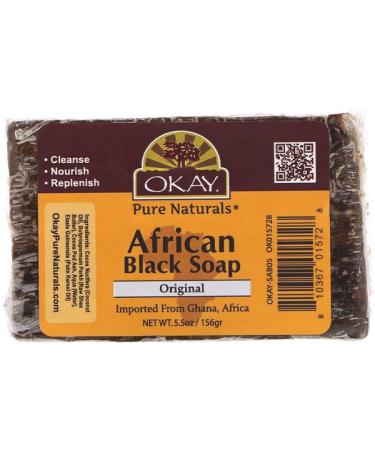 Okay Pure Naturals African Black Soap Original 5.5 oz (156 g)