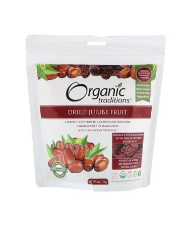 Organic Traditions Dried Jujube Fruit 6 oz (170 g)