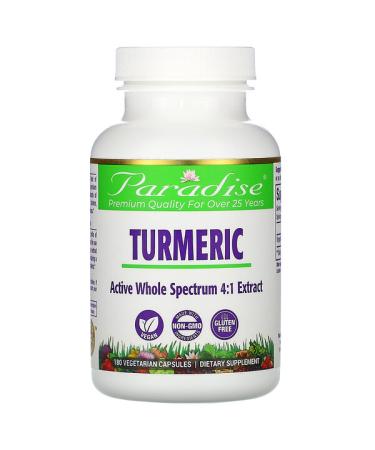 Paradise Herbs Turmeric 180 Vegetarian Capsules