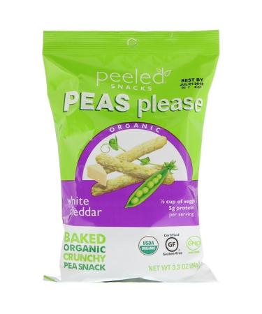 Peeled Snacks Organic Peas Please White Cheddar 3.3 oz (94 g)