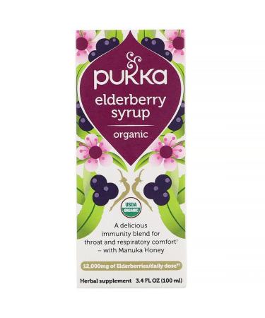 Pukka Herbs Organic Elderberry Syrup 3.4 fl oz (100 ml)