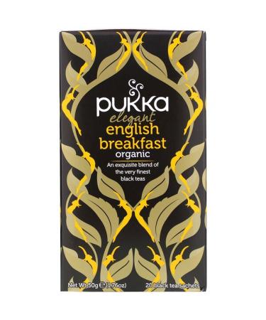 Pukka Herbs Organic Elegant English Breakfast 20 Black Tea Sachets 1.76 oz (50 g)