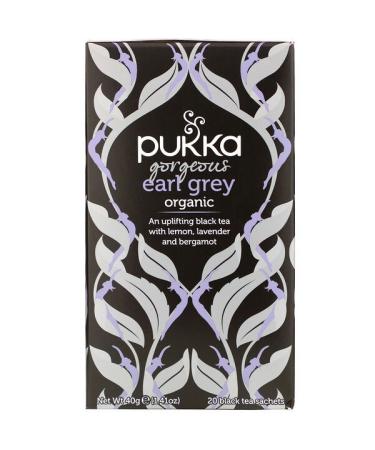 Pukka Herbs Organic Gorgeous Earl Grey 20 Black Tea Sachets 1.41 oz (40 g)