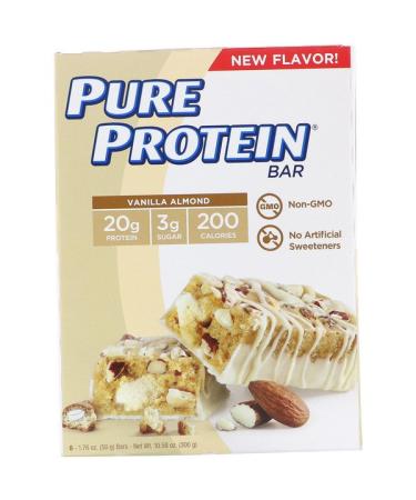 Pure Protein Vanilla Almond Bar 6 Bars 1.76 oz (50 g) Each