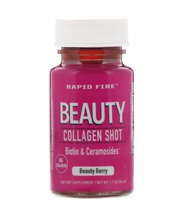 RAPIDFIRE Beauty Collagen Shot Biotin & Ceramosides Beauty Berry 6 g 1.7 oz (50 ml)