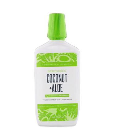 Schmidt's Plant-Powered Mouthwash Coconut + Aloe 16 fl oz (473 ml)