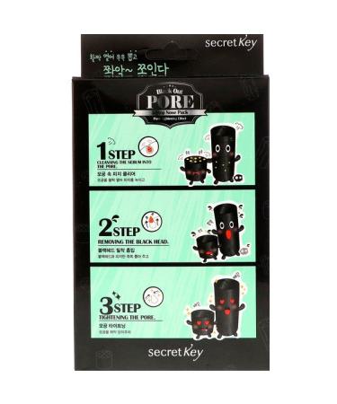 Secret Key Black Out Pore 3-Step Nose Pack 5 Pieces