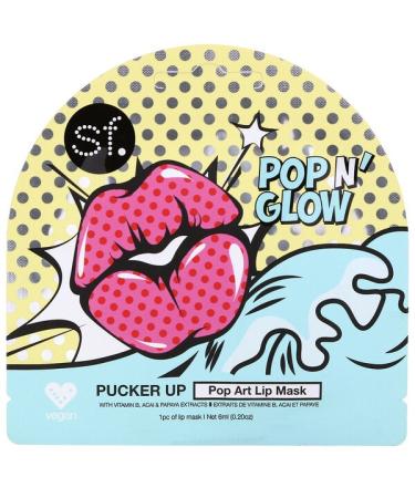 SFGlow Pop n' Glow Pucker Up Pop Art Lip Mask 1 Mask 0.20 oz (6 ml)