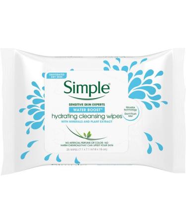 Simple Skincare Hydrating Cleansing Wipes 25 Wipes