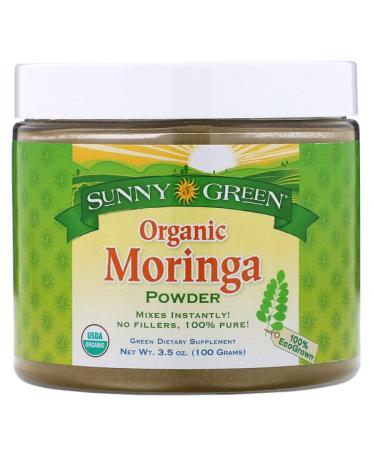 Sunny Green Organic Moringa Powder  3.5 oz (100 g)
