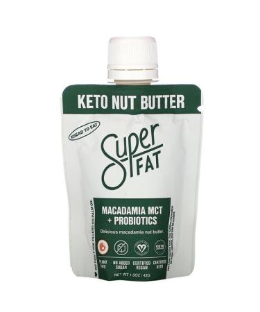 SuperFat Keto Nut Butter Macadamia MCT + Probiotics 1.5 oz (42 g)