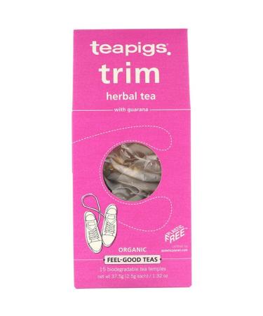 TeaPigs Trim Herbal Tea with Guarana 15 Tea Temples 1.32 oz (37.5 g)