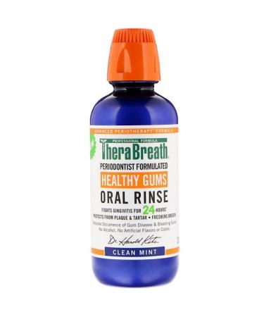TheraBreath Healthy Gums Oral Rinse Clean Mint Flavor 16 fl oz (473 ml)