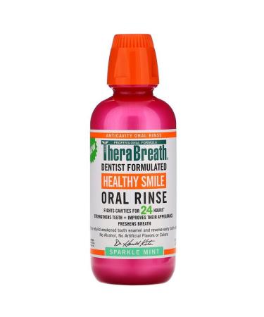 TheraBreath Healthy Smile Oral Rinse Sparkle Mint 16 fl oz (473 ml)