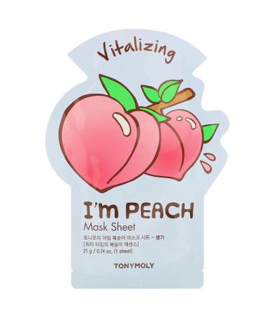 Tony Moly I'm Peach Vitalizing Beauty Mask Sheet 1 Sheet 0.74 oz (21 g)
