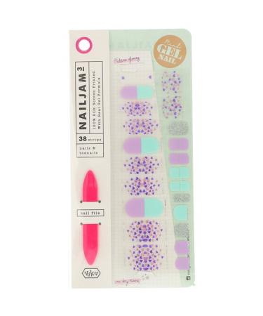 Vika Nailjam Gel Nail Strips For Nails & Toenails Oh Lala 38 Strips