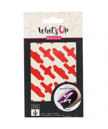 Whats Up Nails Heartbeat Stencils 20 Pieces