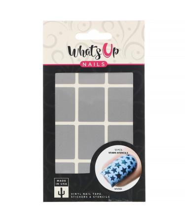 Whats Up Nails Stars Stencils 12 Pieces