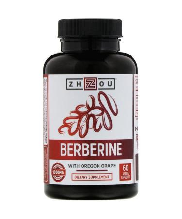 Zhou Nutrition Berberine with Oregon Grape 1000 mg 60 Veggie Capsules