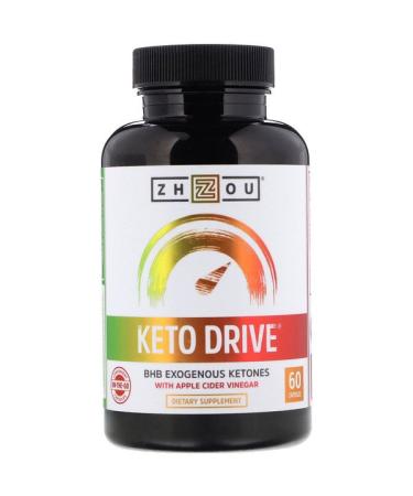 Zhou Nutrition Keto Drive BHB Exogenous Ketones 60 Capsules