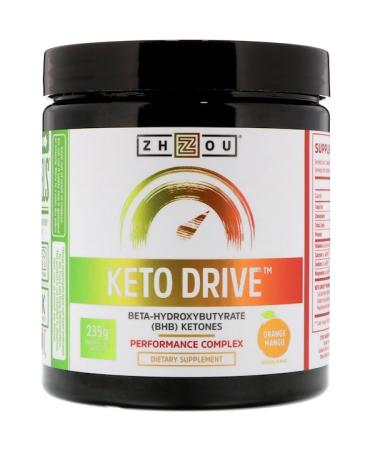 Zhou Nutrition Keto Drive Orange Mango 8.29 oz (235 g)