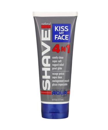 Kiss My Face Natural Man 4-in-1 Shave Invigorating Aqua Scent 6 fl oz (177 ml)