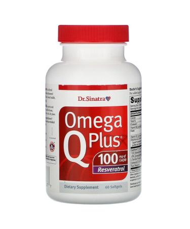 Dr. Sinatra Omega Q Plus 100 Resveratrol 60 Softgels