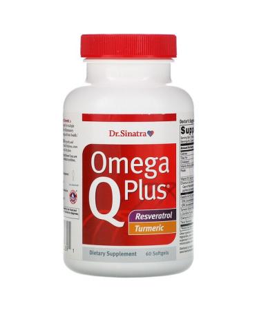 Dr. Sinatra Omega Q Plus Resveratrol Turmeric 60 Softgels