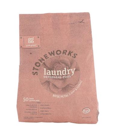 Grab Green Stoneworks Laundry Detergent Pods Rose Petal 50 Loads 1.65 lbs (750 g)