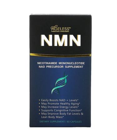 Ageless Foundation Laboratories NMN Nicotinamide Mononucleotide NAD Precursor Supplement 60 Capsules