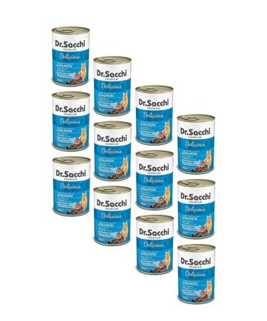 Dr. Sacchi Dr.sacchi Canned Cat Food with Salmon 400 Gr (12 Pieces)
