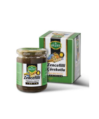 Akzer Ginger Black Cumin Propolis Honey Herbal Mix Paste Premium 210 Gr