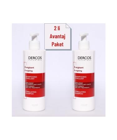 Vichy Dercos Energisant Anti Hair Loss Shampoo 400 Ml 2 Pcs Advantage Package