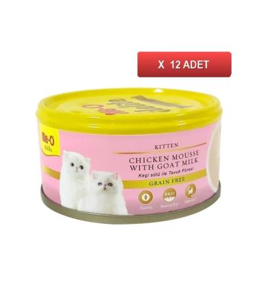 me-o Delite Chicken and Goat Milk Grain-Free Kitten Canned Food 80 Gr (12 Pieces)
