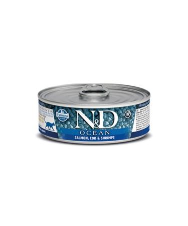 N & D Ocean Cod Fish Kitten Canned Food 80 Gr X 12 Pieces