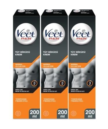 Veet Men's Hair Removal Cream 200 ml X 3 Pieces (BAG)
