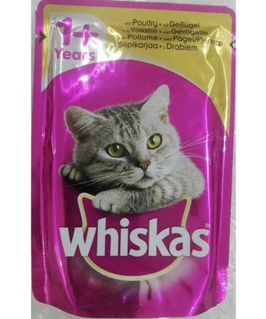 Whiskas Mixed Poultry +1 Adult Cat Wet Food Pouch 100gr X 5pcs