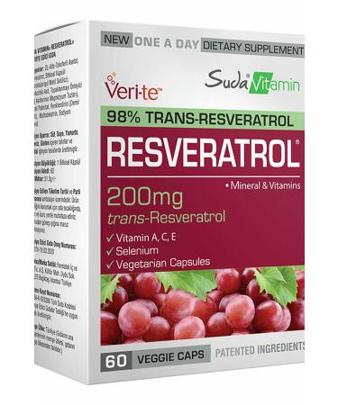 Party World Water Vitamin Resveratrol 200 Mg 60 Capsules
