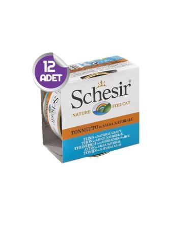 Canned Tuna Cat Food with Schesir Sauce 70 Gr X12