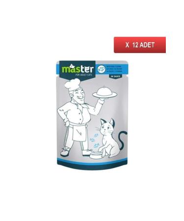 Master Fish Pouch Cat Food 80 Gr (12 Pieces)